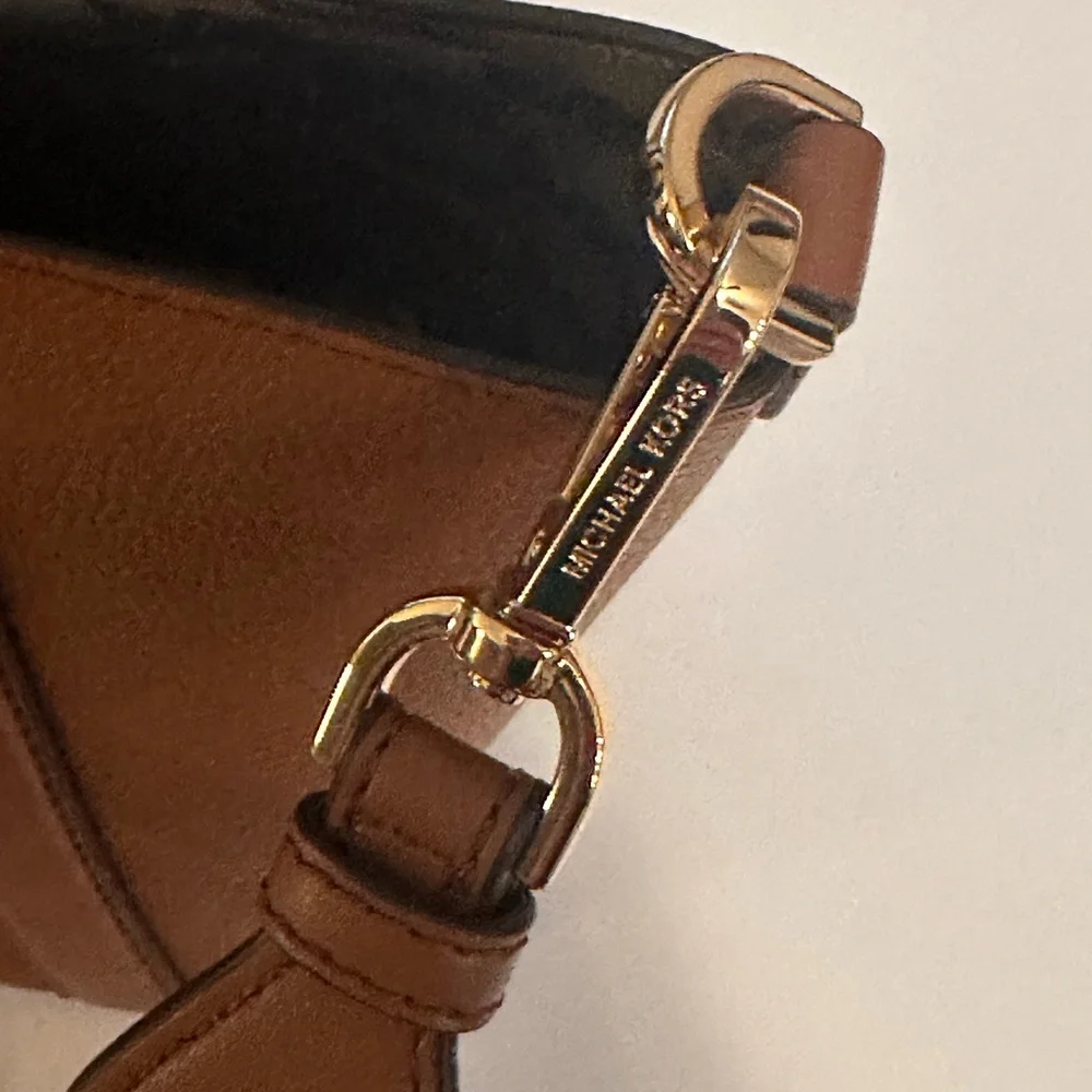 Michael Kors Hadleigh Small Double Handle Tote Bag in Luggage Leather